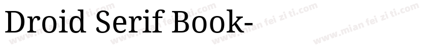 Droid Serif Book字体转换